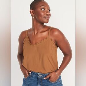 Ruffle Trim Old Navy Cooling Rayon Tan Camisole